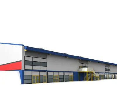 Warehouse Factory Exterior 3D model