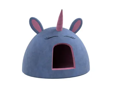 Unicorn Meow Hut Cat Hut Cat Tent Cozy Blue 3D model