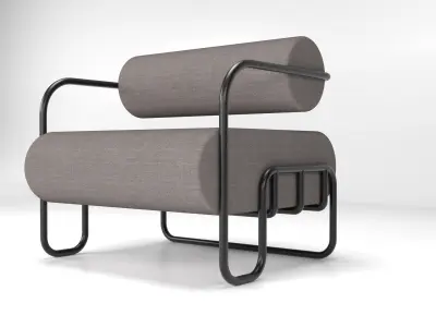 steel Arm Chair  3D model