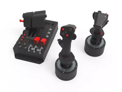Aircraft control joystick  3D model