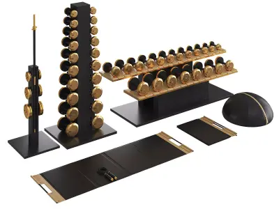 PENT luxury fitness equipment part 3 Black 3D model