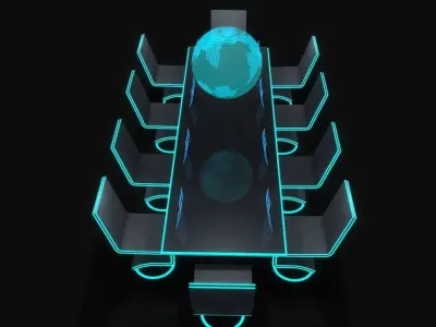 Sci Fi Conference Table Free 3D model