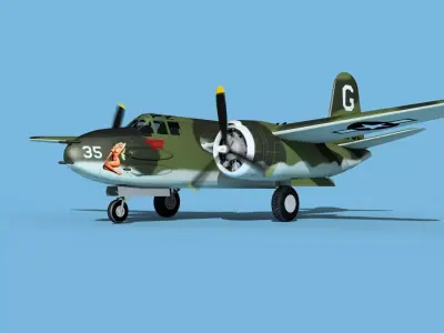 Douglas A-20G Havoc V01 3D model