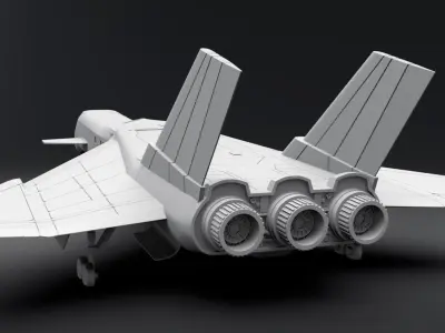 Shado Jet Plane Scale model 3D print model