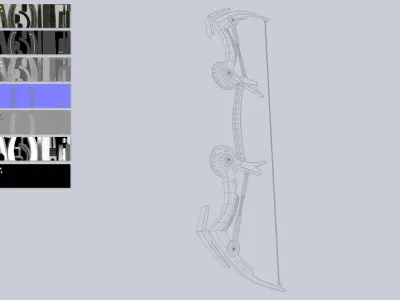 Scifi bow Low-poly 3D model order
