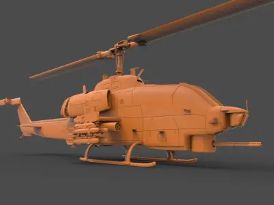 AH 1 Helicopter 3D print model