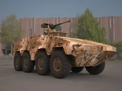  Boxer 8x8 military vehicle 3d model 3D model