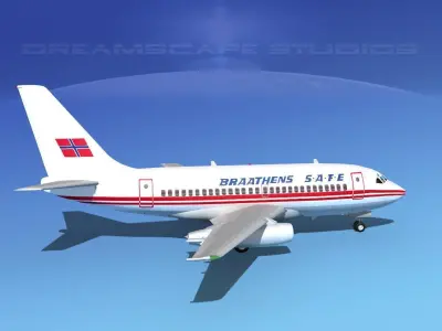 Boeing 737-100 Braathens 3D model
