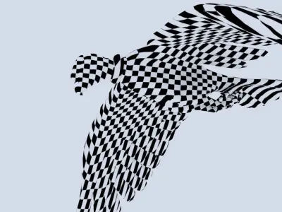 Animated Rigged Condor Low-poly 3D model