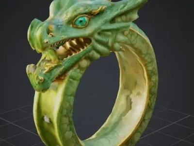 Dragon ring 3D print model