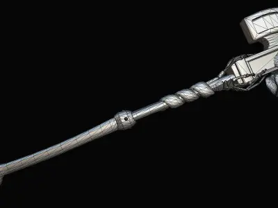 Skeleton Warhammer Low-poly 3D model