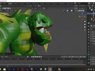 Monster Rob Free low-poly 3D model