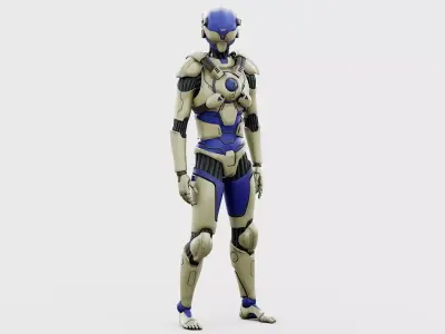 CYBORGTOPIA B-15  Rigged for Unreal Engine - Unity - MIXAMO 3D model