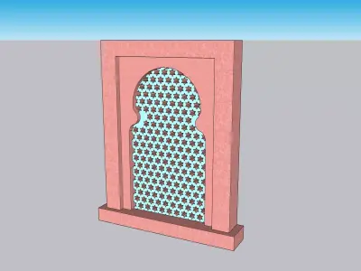 indian jodhpuri stone jharokha 3D model