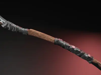 the sharpness of death Low-poly 3D model