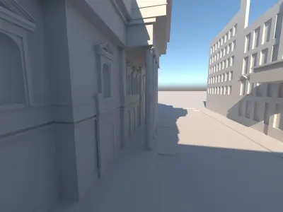 Historic Building - Side Street View 3D model