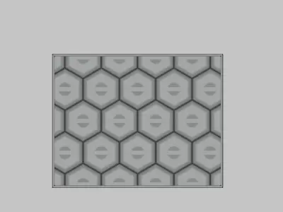 Game wall hexagon pattern low poly Free low-poly 3D model