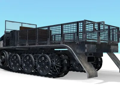 SdKfz7 Sonderkraftfahrzeug7 - ww2 Germany Half-track - 3D model