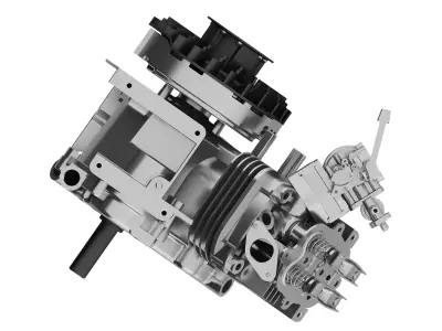 engine Low-poly 3D model