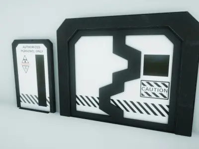 Sci Fi Doors Free low-poly 3D model