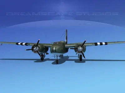 Douglas A-26B Invader V04 3D model