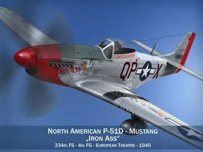 North American P-51D Mustang - Iron Ass 3D model