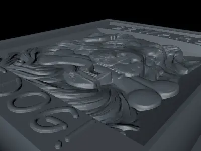 Sign beware of dogs cnc model 3D model 3D model