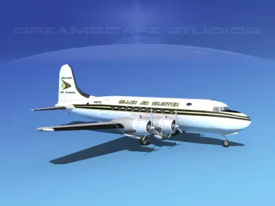 Douglas DC-4 Miller Air Cargo 3D model
