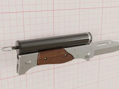 Shooting knife Low-poly 3D model