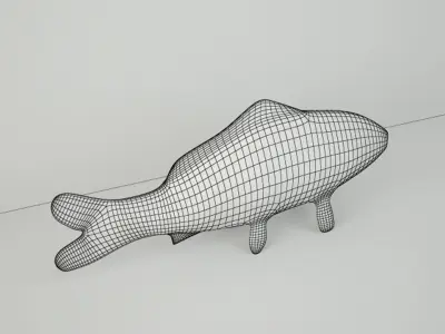 1960s Brass Koi 3D model