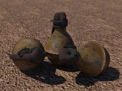 Old Grenade High quality Low-poly 3D model
