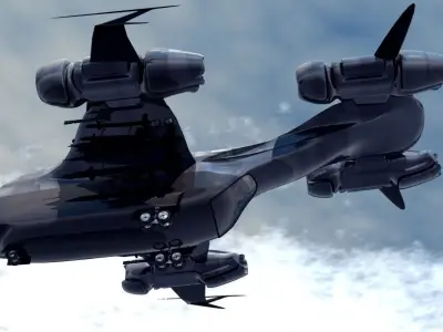 HN 245 Military Dropship 3D model