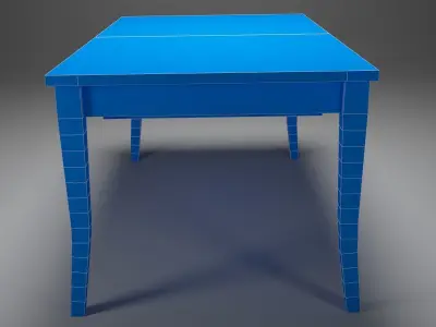 TABLE FOR KITCHEN DINING ROOM - WOOD MATERAL Free 3D model