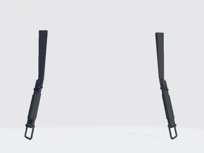 Suspenders pair of scissors Low-poly 3D model