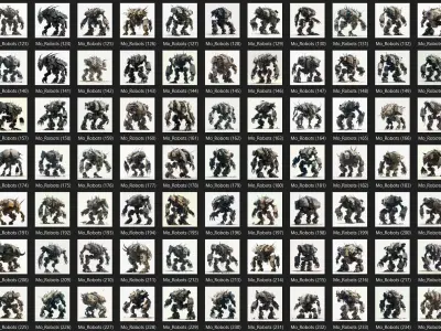 900 Robots Concept 8K Resolution - References 3D model