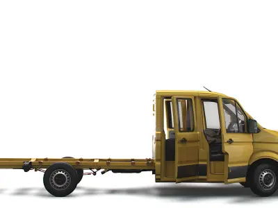 VW Crafter Chassis DoubleCab L3 HQInterior 2023 3D model