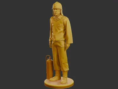 Czechoslovakian firefighter 90s 012 3D print model