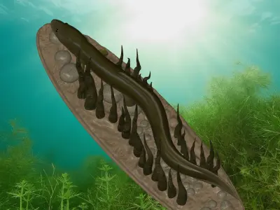 Eel underwater statue deatailed texture for 3d printing Free 3D print model