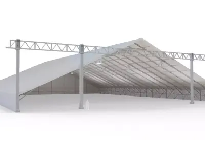 Hangar 63 Meters Long 3D model