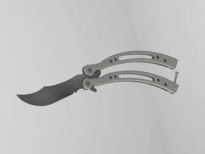 Butterfly knife 3D print model