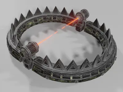 Sci-fi trap Low-poly 3D model