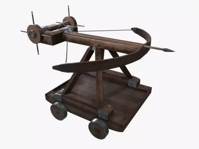 Medieval Ballista New Low-poly 3D model