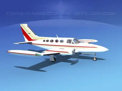 Cessna 414 Chancellor V01 3D model