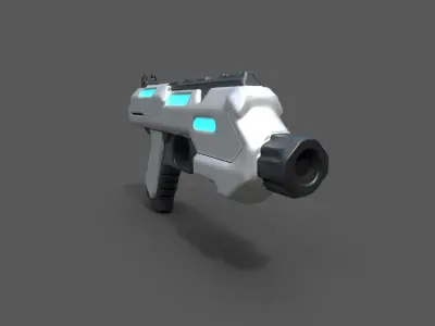 Futuristic Sci-Fi Pistol Free 3D model