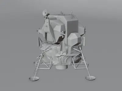 Lunar Lander 4K and 2K Textures 3D model