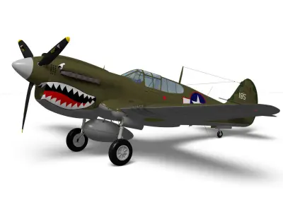 Curtiss P-40M Warhawk 3D model