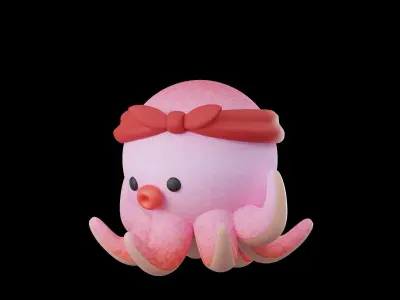 3D model cute Octopus 3D model