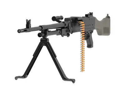 FN MAG Machine Gun 3D model