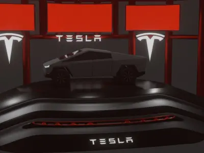 Tesla Cyber Truck Free low-poly 3D model