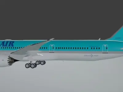 Korean Airlines Boeing 787-9 dreamliner  Low-poly 3D model